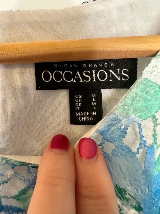 Susan Graver Occasions Floral Lace Top - EUC - Picture 7 of 8